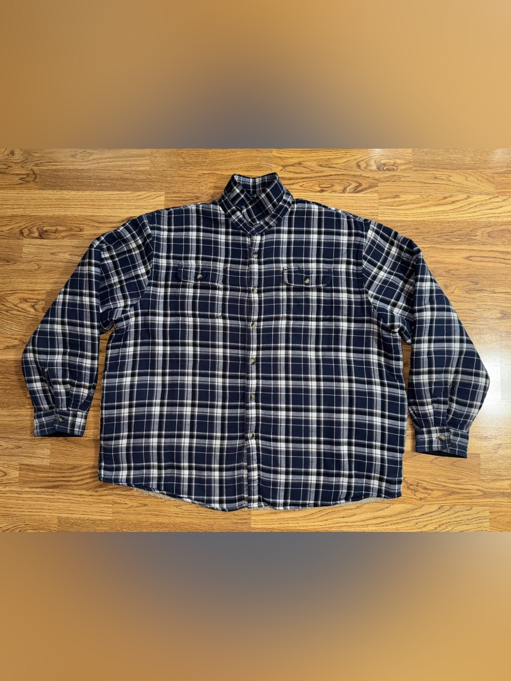 Wrangler Fleece Sherpa Lined Blue Plaid Jacket Men’s Size 3xl Style # HES5LHN